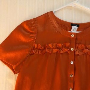 Orange Silk JCREW blouse